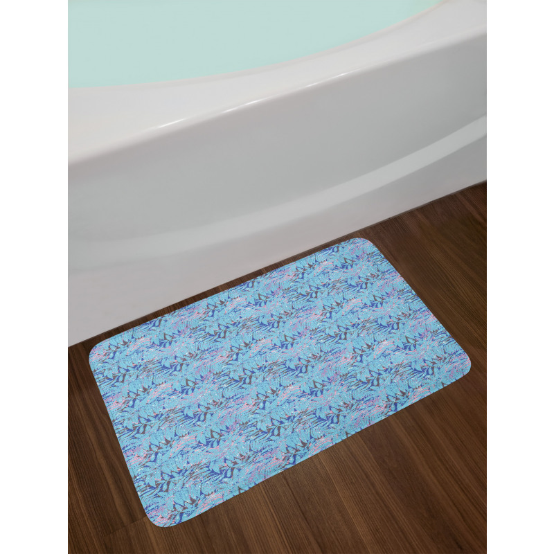 Splashes on Leaves Bath Mat