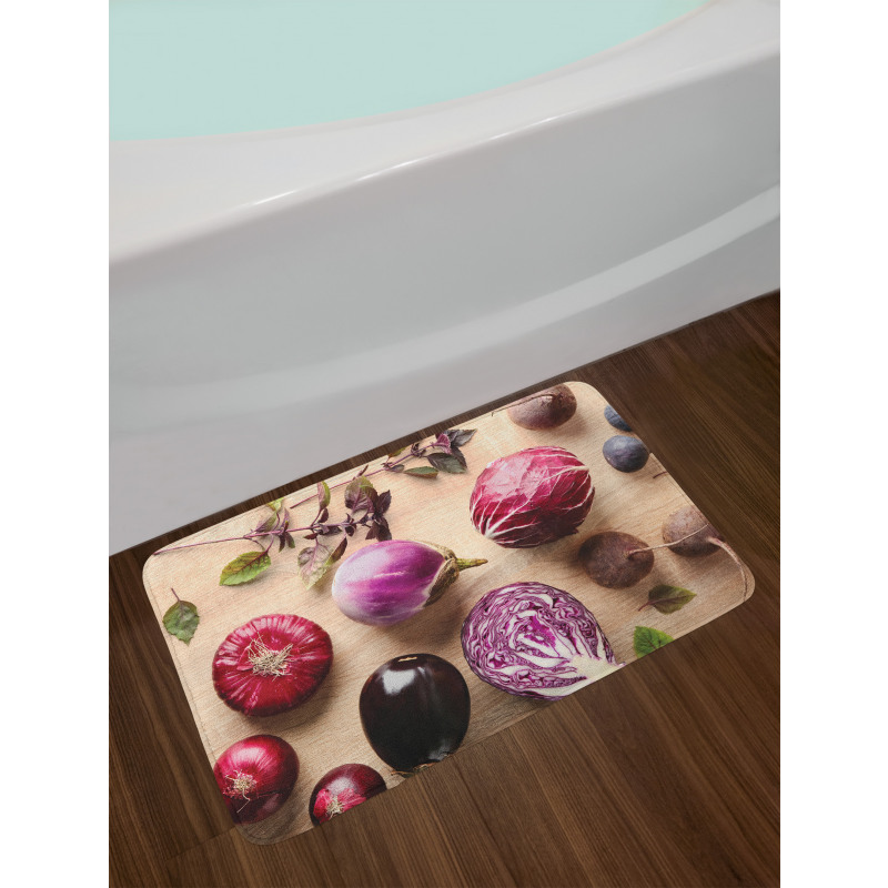 Vegetables and Figs Bath Mat