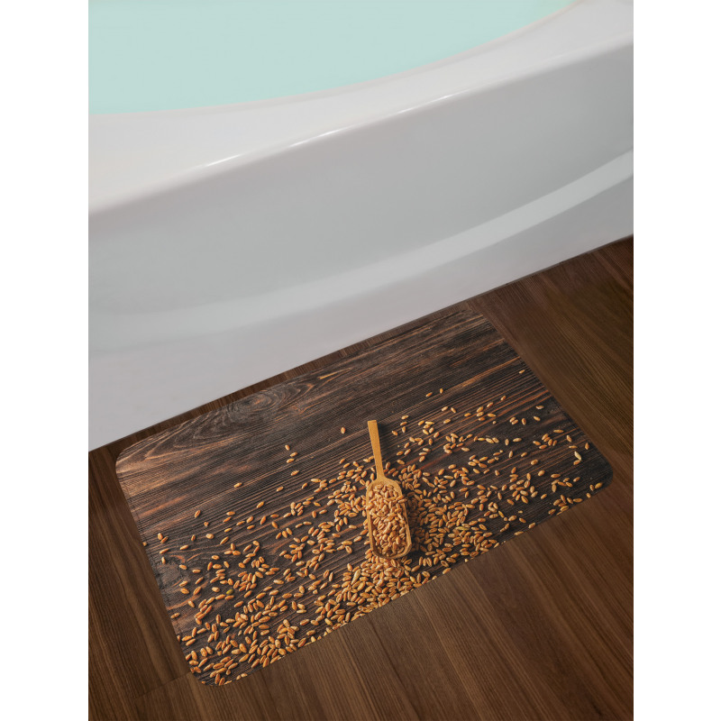 Scoop and Raw Wheat Bath Mat