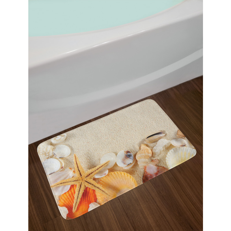 Seashells Starfish Bath Mat