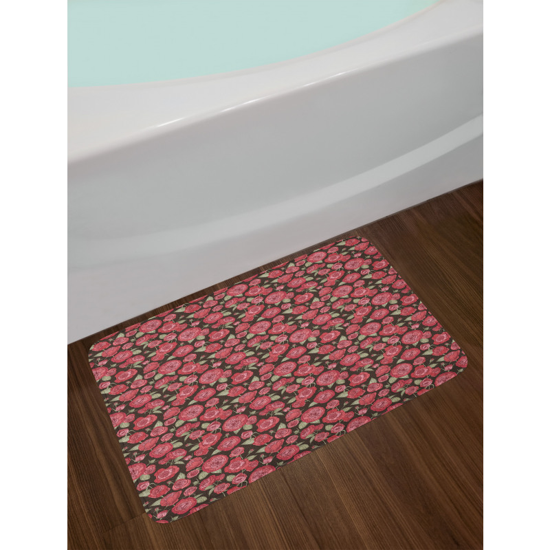 Nature Tone Floral Bath Mat