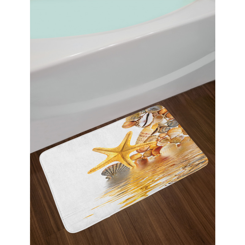 Sea Shells and Starfish Bath Mat