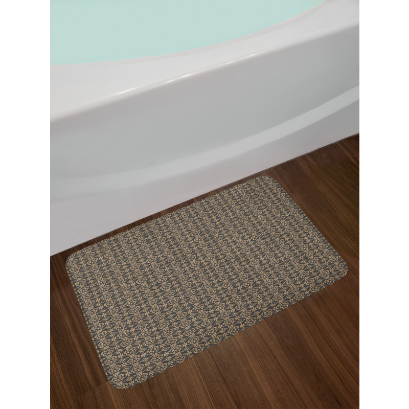 Circle Floral Art Bath Mat