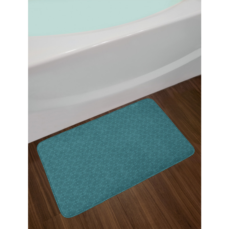 Dark Floral Art Bath Mat