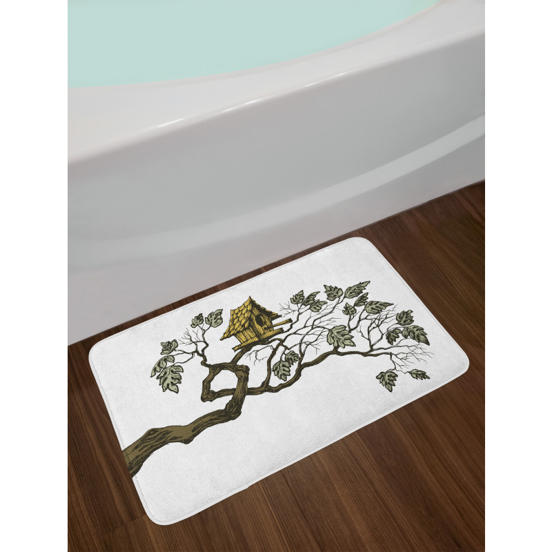 Bird Home and Branch Bath Mat