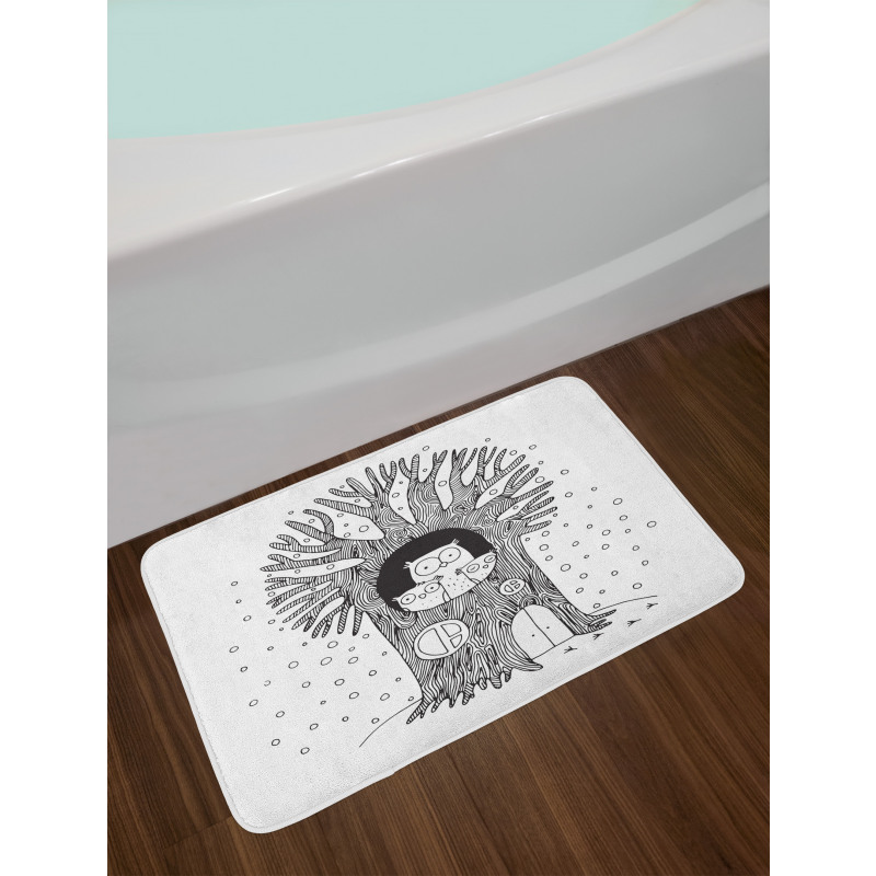 Owl Family Home Bath Mat