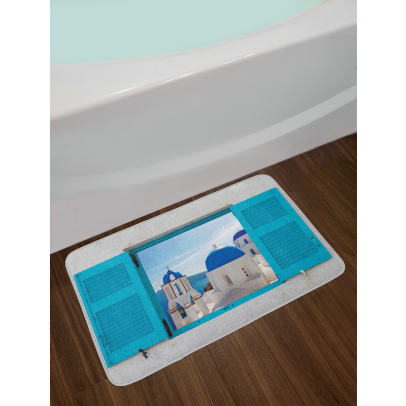 Greece Oia Building Bath Mat