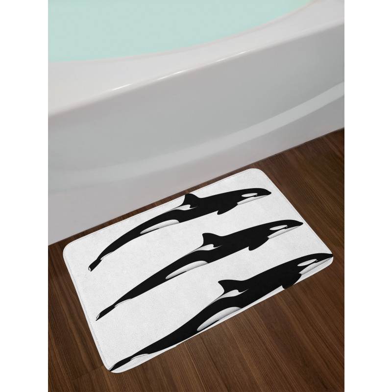 Orca Killer Whales Bath Mat