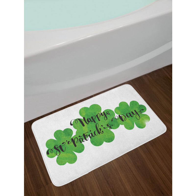 Cursive St Patrick's Day Bath Mat