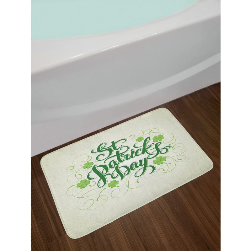 St Patrick's Day Swirls Art Bath Mat