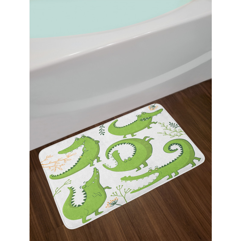 Reptiles and Floral Bath Mat