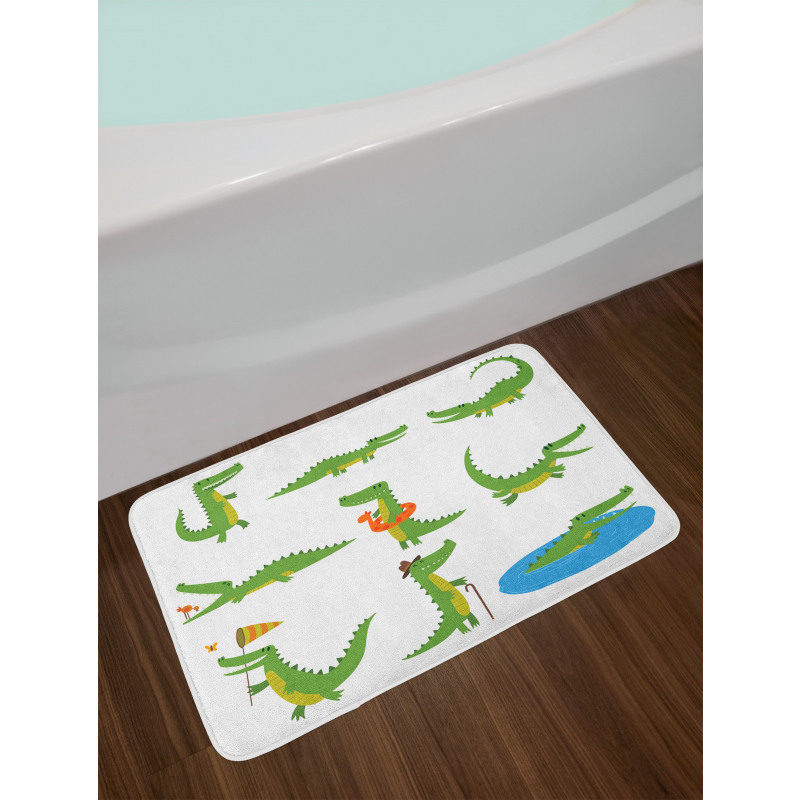 Happy Cartoon Characters Bath Mat