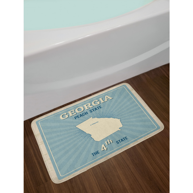 Typographic Map Pattern Bath Mat