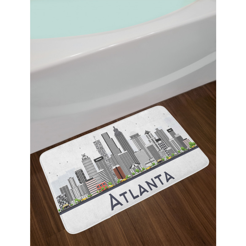 Atlanta City Architecture Bath Mat