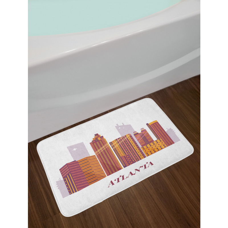 Modern Urban Illustration Bath Mat