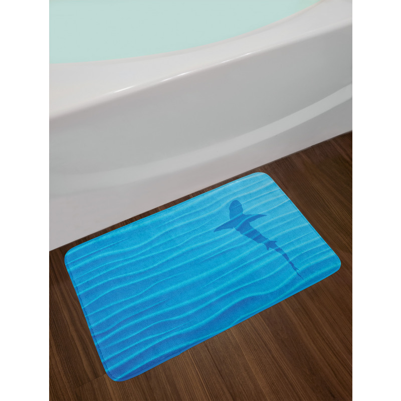 Wild Shark in Ocean Bath Mat