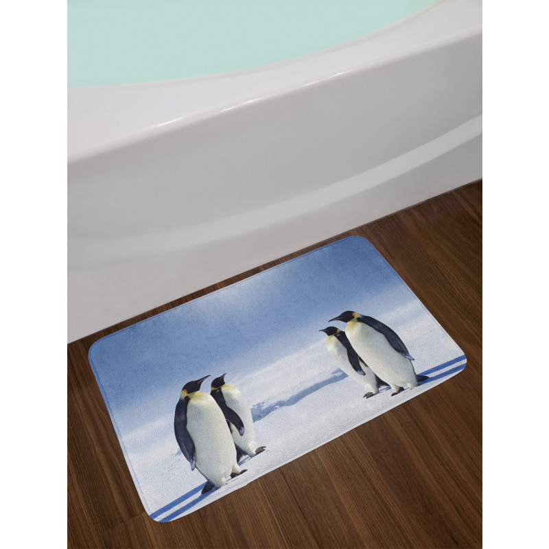 Penguins in Antarctica Bath Mat