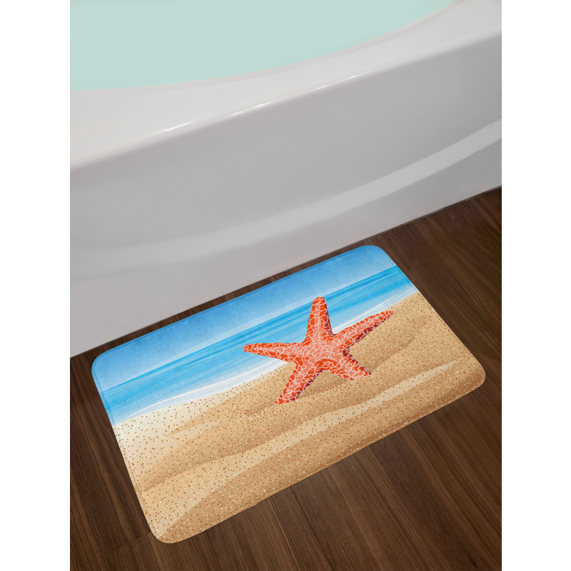 Starfish on the Beach Bath Mat