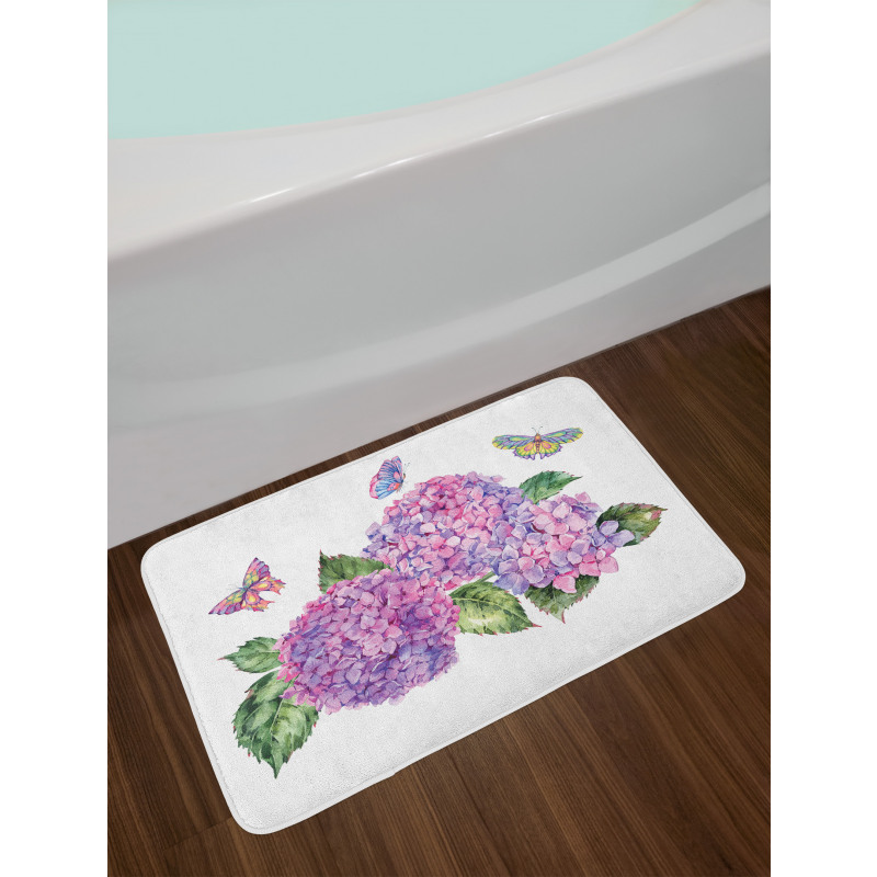 Hydrangea Leaves Bath Mat