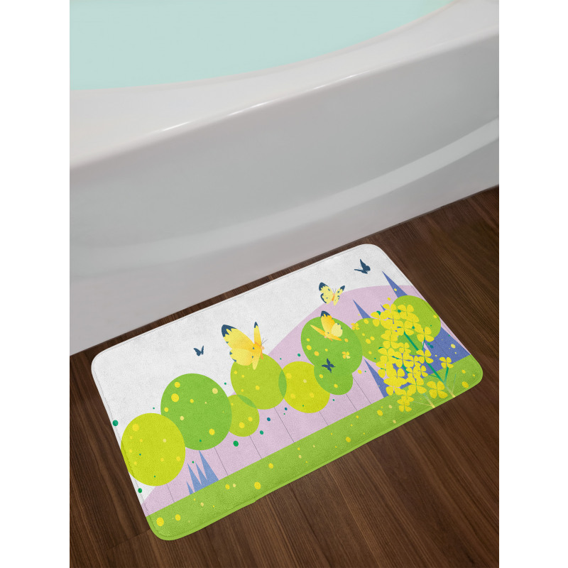 Forest Trees Spring Bath Mat