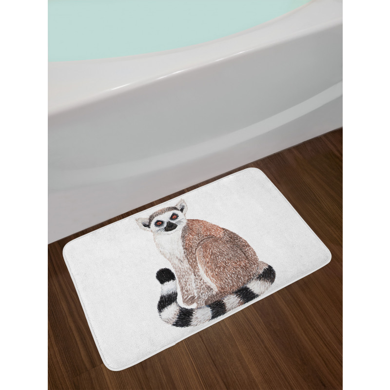 Watercolor Wild Animal Art Bath Mat