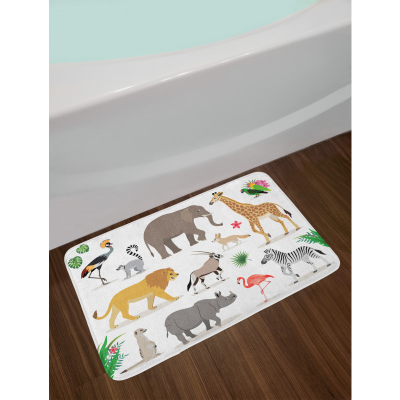 Tropic Creatures Graphic Bath Mat