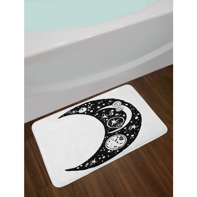 Crescent Doodle Bath Mat