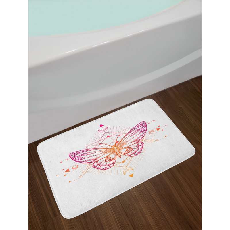 Butterfly Boho Art Bath Mat