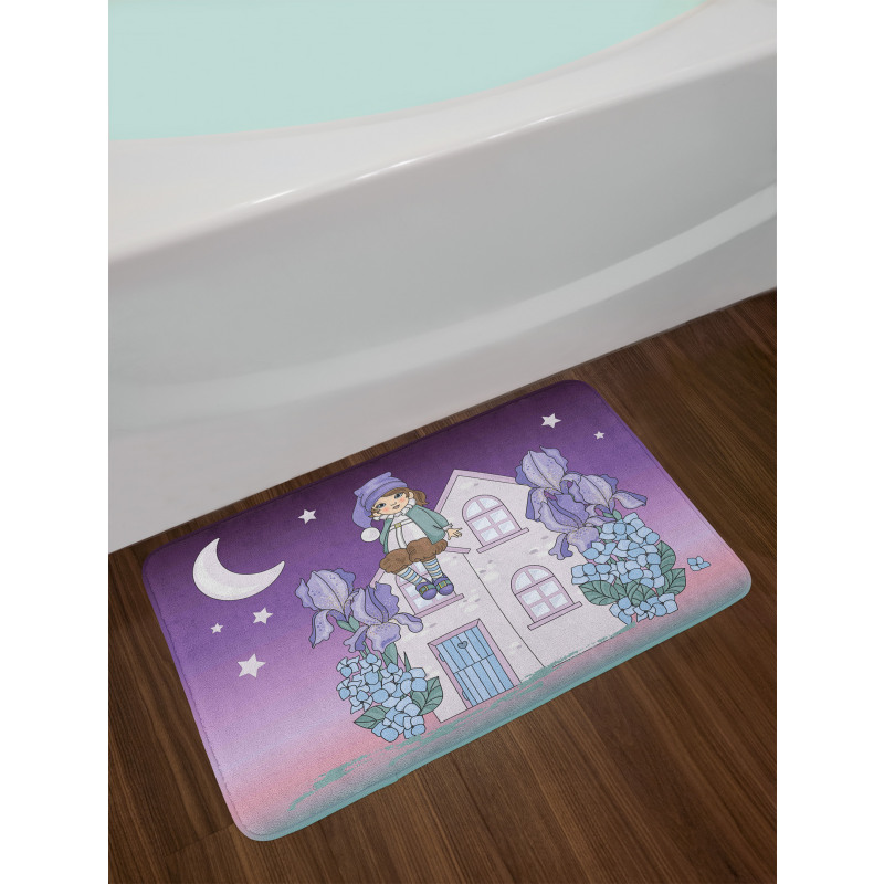 Nursery Dwarf Sits on House Bath Mat