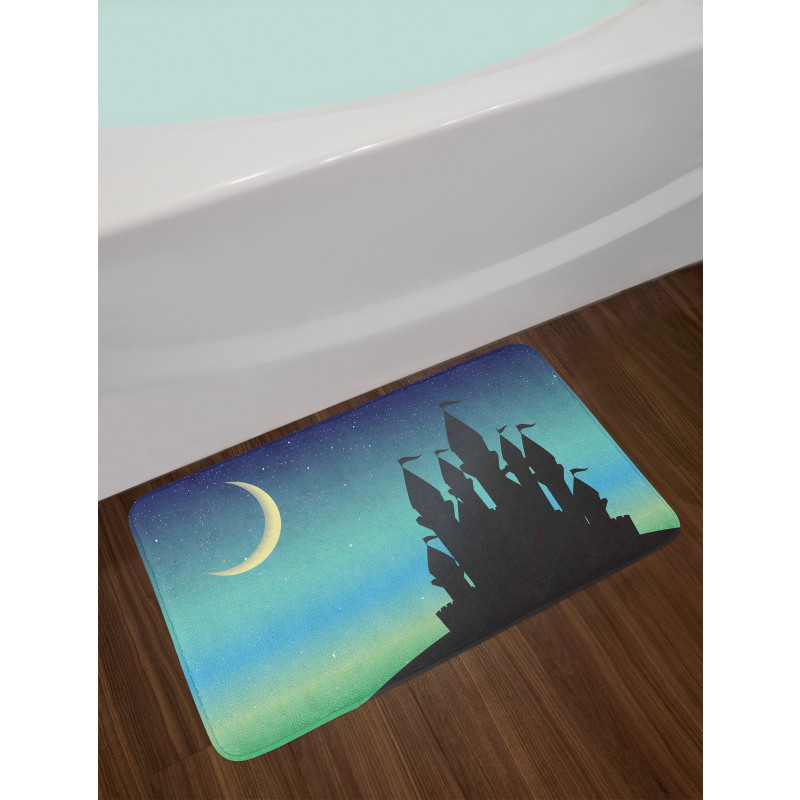 Castle and Gradient Sky Bath Mat