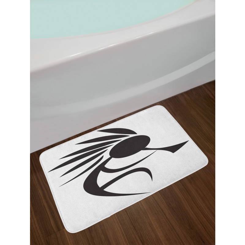 Music Primitive Art Item Bath Mat