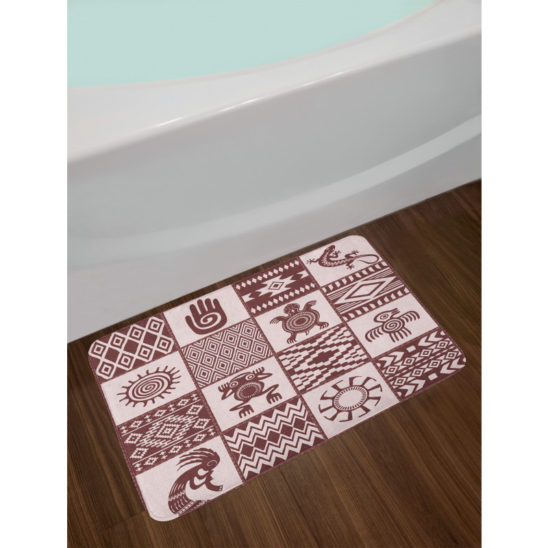 Patchwork Style Primitive Bath Mat