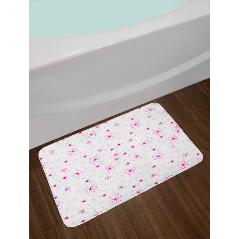 Pattern with Flowers Bath Mat