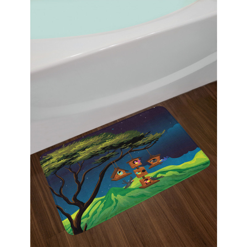 Fly Animals Nest Cartoon Bath Mat