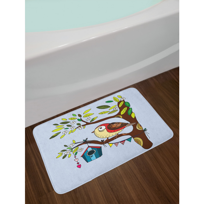 Flying Animal Tree Art Bath Mat