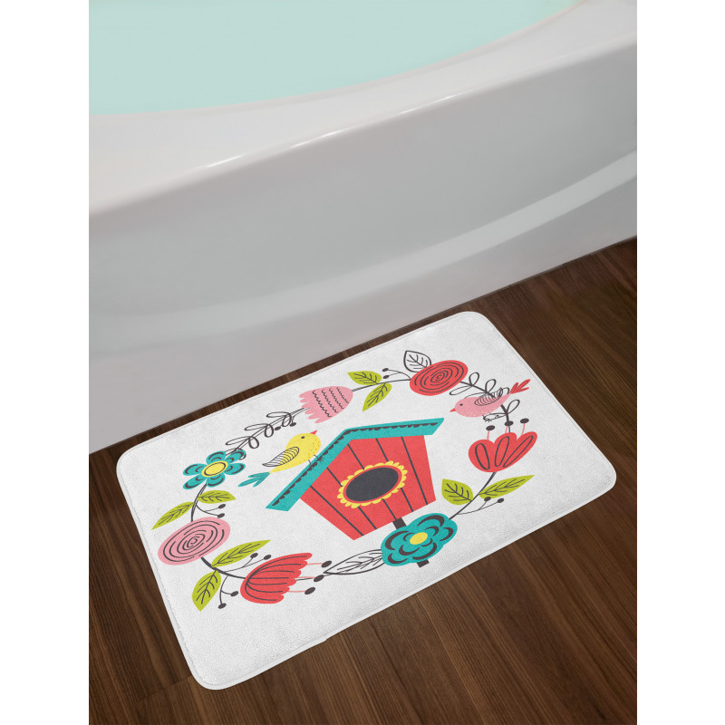 Winged Animals Nest Art Bath Mat