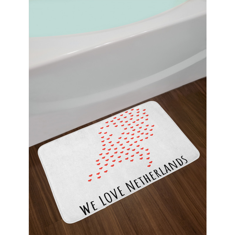 Love Netherlands Wording Bath Mat