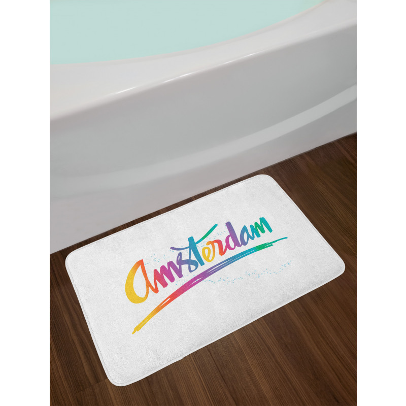 Colorful Hand Lettering Bath Mat