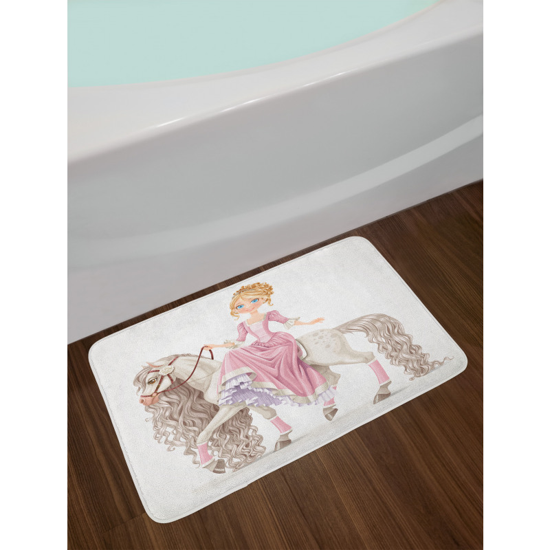 Princess on White Horse Bath Mat