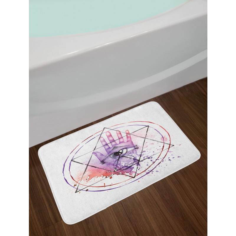 Watercolor All Seeing Eye Bath Mat