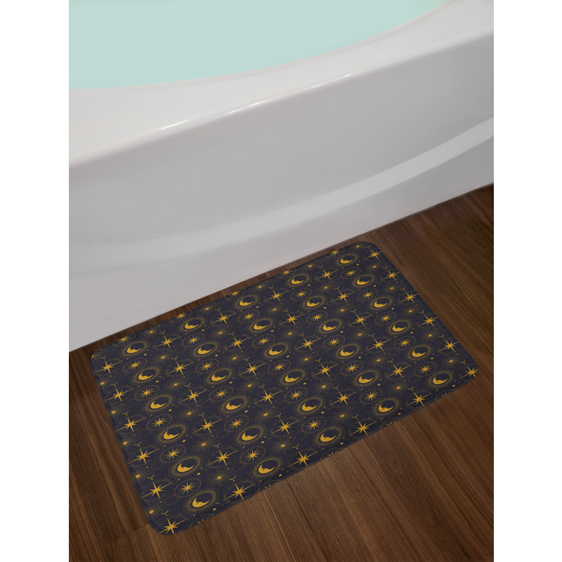 Crescent in Mystical Night Bath Mat