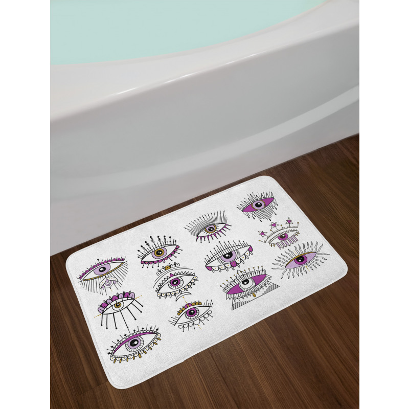 Evil Seeing Eye Sign Bath Mat