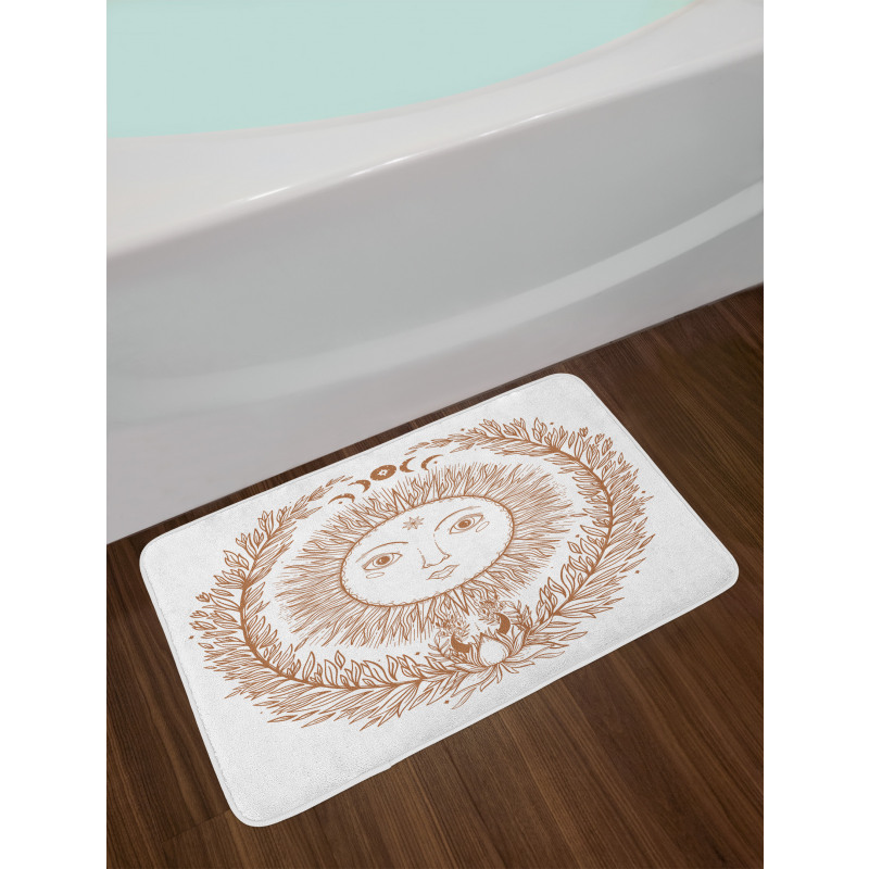 Mystic Sun with Branches Bath Mat