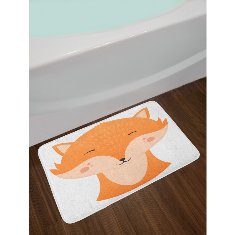 Happy Animal Face Simplicity Bath Mat