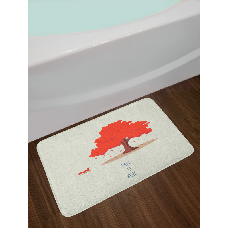 Fall is Here Animal and Tree Bath Mat