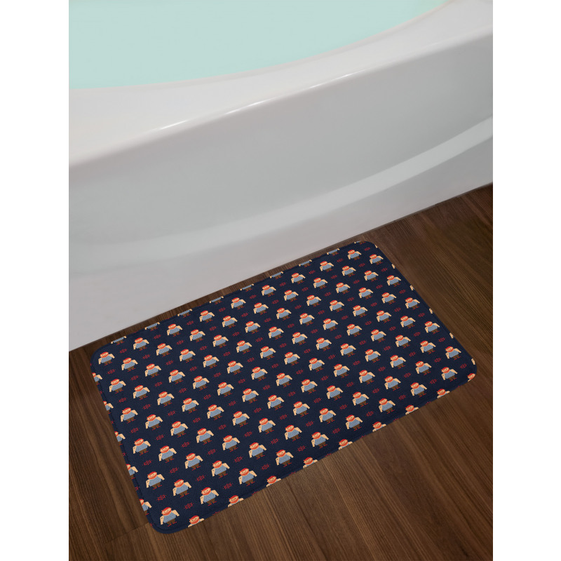 Ginger Man Wheel Bath Mat