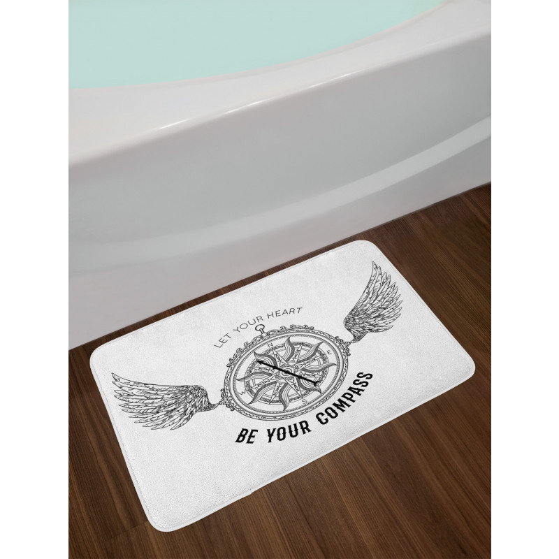 Antique Compass Bath Mat