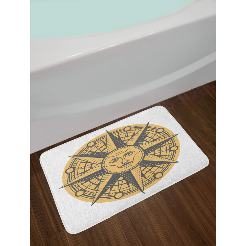 Sun Compass Art Bath Mat