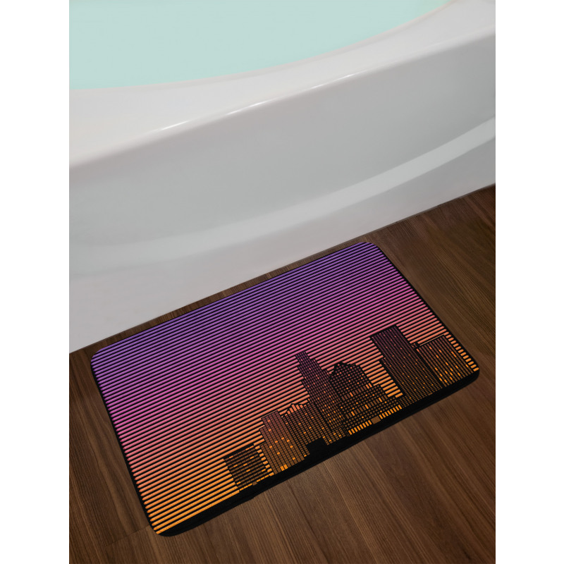 80's Skyline Bath Mat