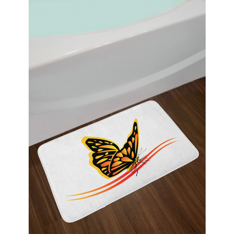 Delicate Spring Moth Art Bath Mat